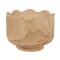 Hello Honey Scalloped Edge Paulownia Wood Decorative Bowl, Natural Finish